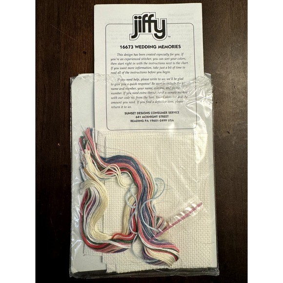 jiffy wedding memories cross stitch kit open - Picture 4 of 4